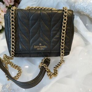 Kate Spade ♠️ Briar Lane Quilted Mini Emelyn Crossbody Black